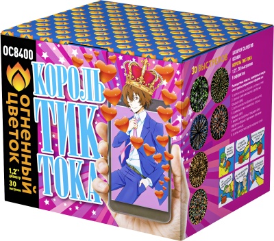 Король Тик-Тока Батарея салютов купить в Катайске | katajsk.salutsklad.ru